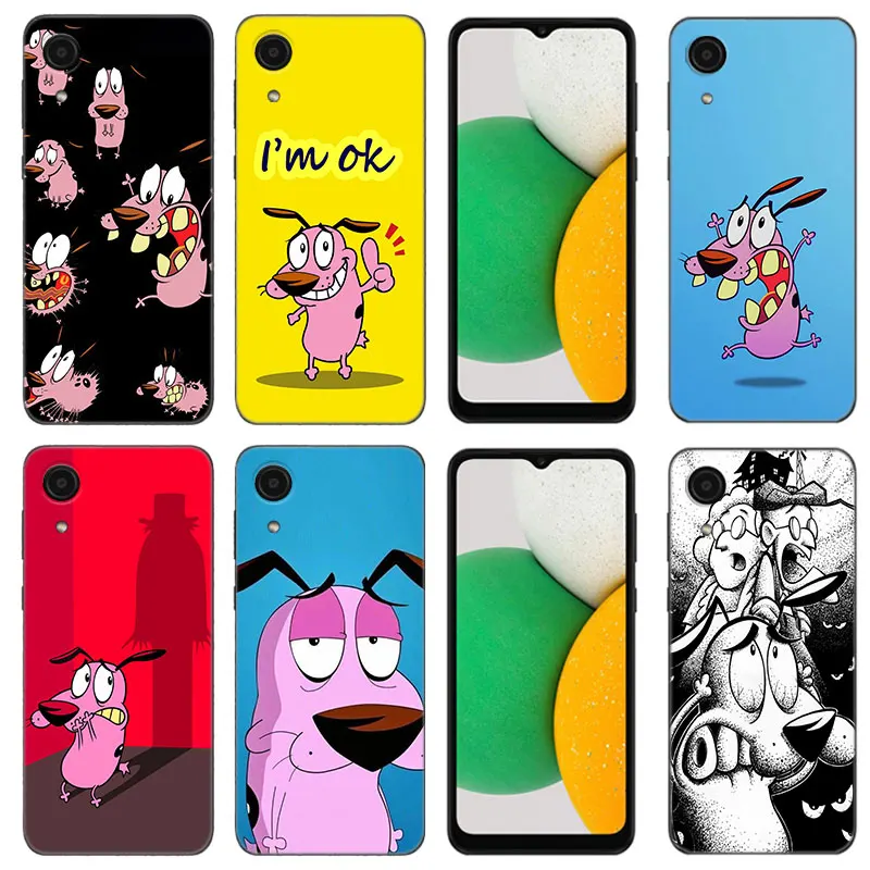 Cartoon Courage Cowardly Dog Phone Case For Samsung Galaxy A01 A03 Core A04 E A02 A05 A10 A20 A21 A30 A50 S A6 A8 Plus A7 2018