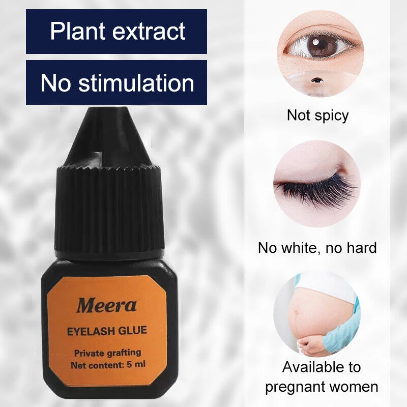 1 Second Fast Drying Strong False Eye Lash Extension Glue Adhesive Retention Low Smell Mink Eyelash Glue Lashes Grafting