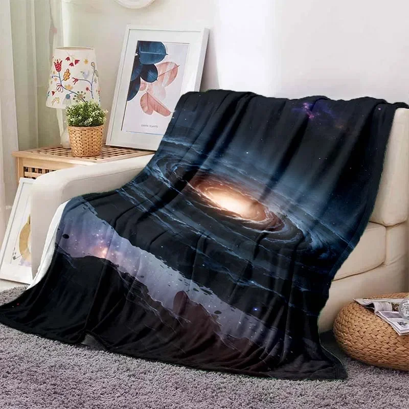 Cosmic Milky Way Starry Sky Blanket Fashion Bed Sofa AirConditioning Fashionable Leisure Picnic Travel Napping CustomizableThrow