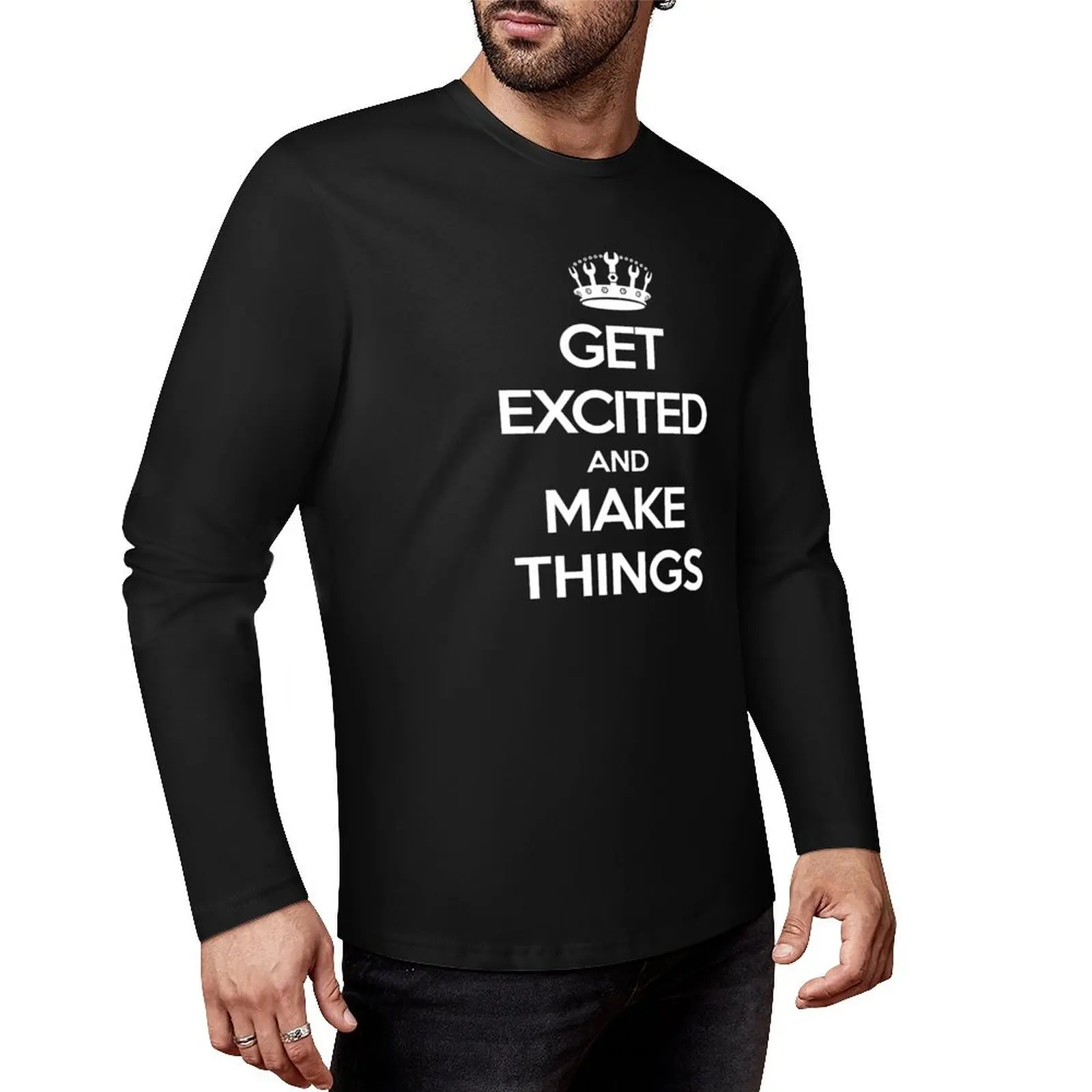 Get Excited And Make Things Long T-Shirt blank t shirts custom t shirts sports fan t-shirts mens plain t shirts