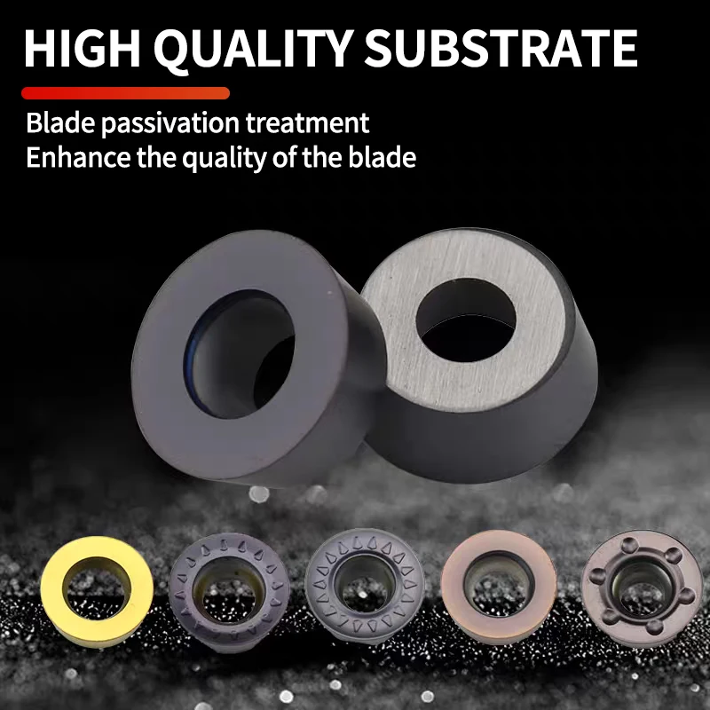 

Вставки для фрезерных станков с ЧПУ, круглые режущие зерна из твердого сплава r5, диски для фрезерных станков из нержавеющей стали, летающие диски