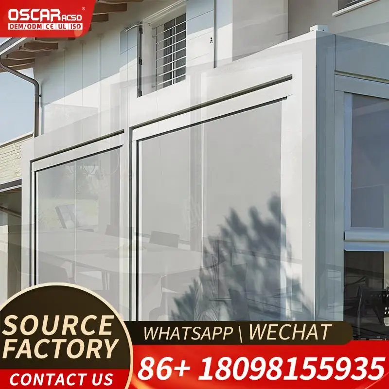 Automatic Smart Drive Outdoor Zip Track Electric Roller Blinds for Effortless Shade in Outdoor Spaces Factory Price Global Marke