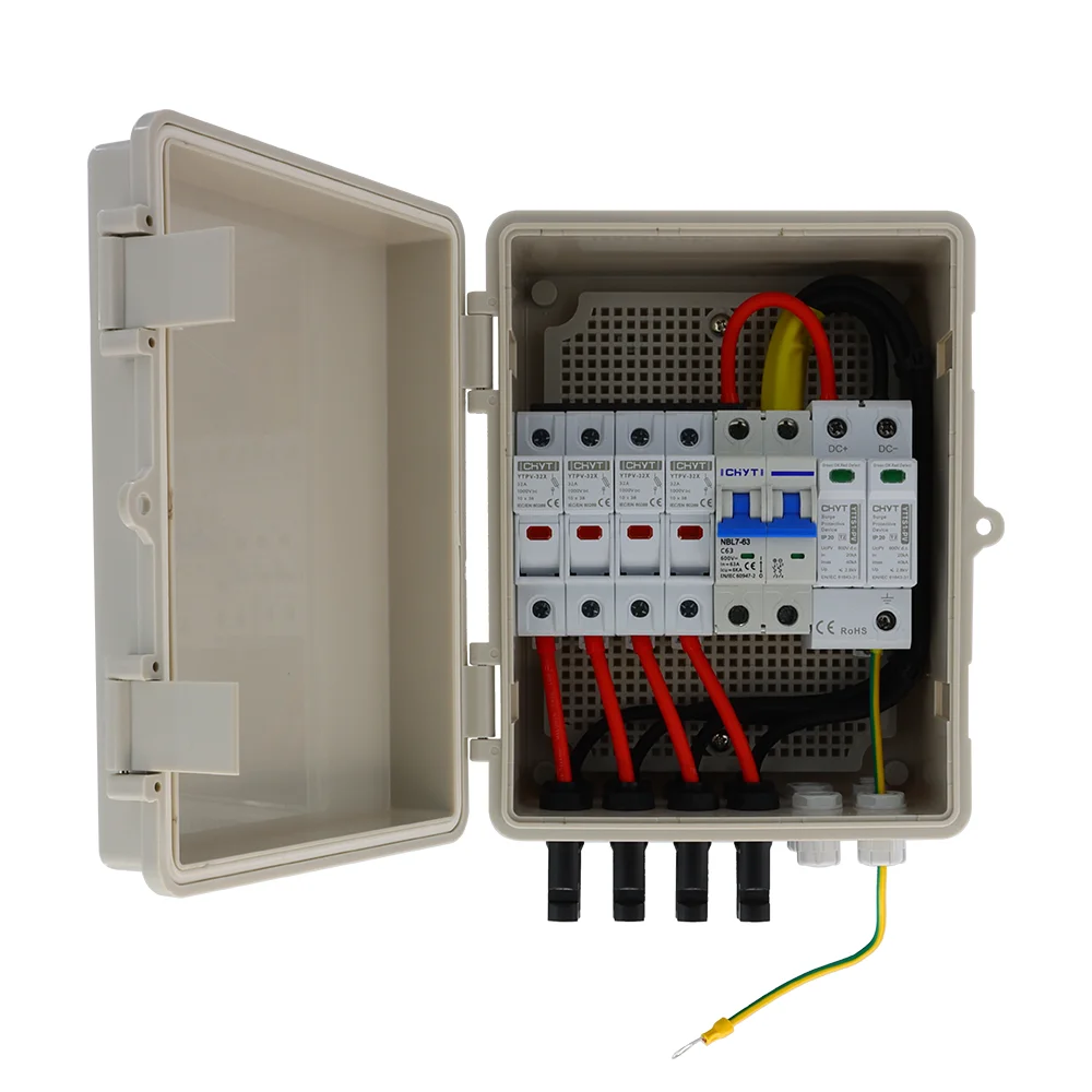 

DC PV Combiner Box String CHYT Electric Waterproof Solar Junction Box for Solar Panels IP66