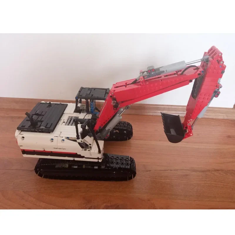 MOC-68495 赤新電動 RC シティショベルビルディングブロックモデル 1929 部品少年子供の誕生日ビルディングブロックおもちゃギフト