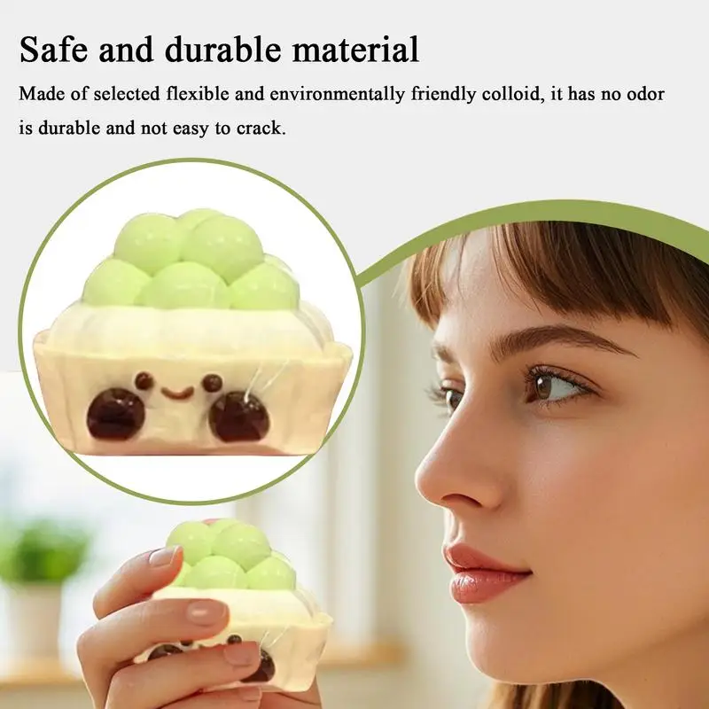 Juguete antiestrés para gatos, juguetes sensoriales para apretar, cemento suave, bonito verde, coleccionable para el aula, reducción de tensión