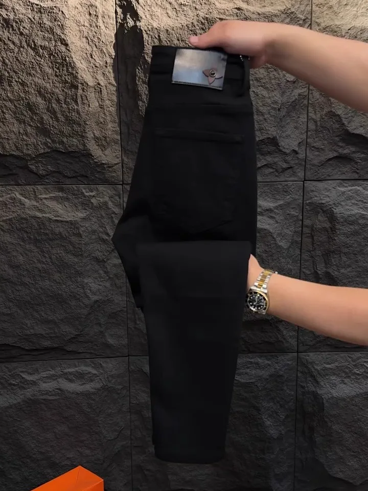 

Высококачественные мужские джинсы для бизнеса и повседневной носки, с множеством карманов, средней посадкой, водоотталкивающие, стандартного кроя, осень-зима, новинка