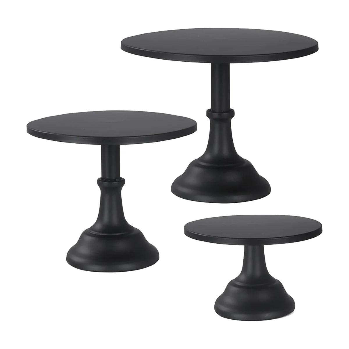 3Pcs Cake Stand, Cake Pop Stand , Tall Cake Stands for Dessert Table, Perfect Display for Wedding Graduation Party Black