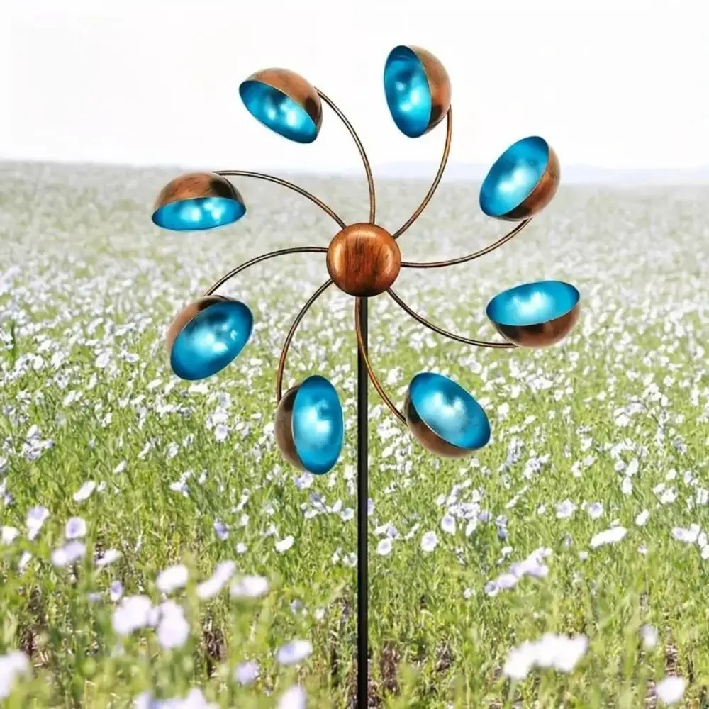 

Metal Wind Rotator for Garden Outdoor Flower Shaped Windmill for Courtyard Art Decoration Rotating Windmill Wind Gyro Iron Art