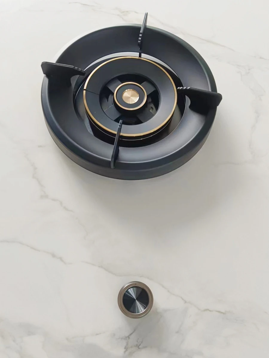 Invisible Hidden Gas Cooker Under Table Integrated Rock Slab Embedded Kitchen Design