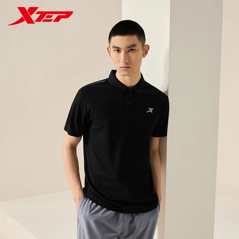 Xtep Kurzarm-Polos hirt für Männer Sommer Normcore Herren-T-Shirt pendeln jeden Tag atmungsaktive Outdoor-Tops