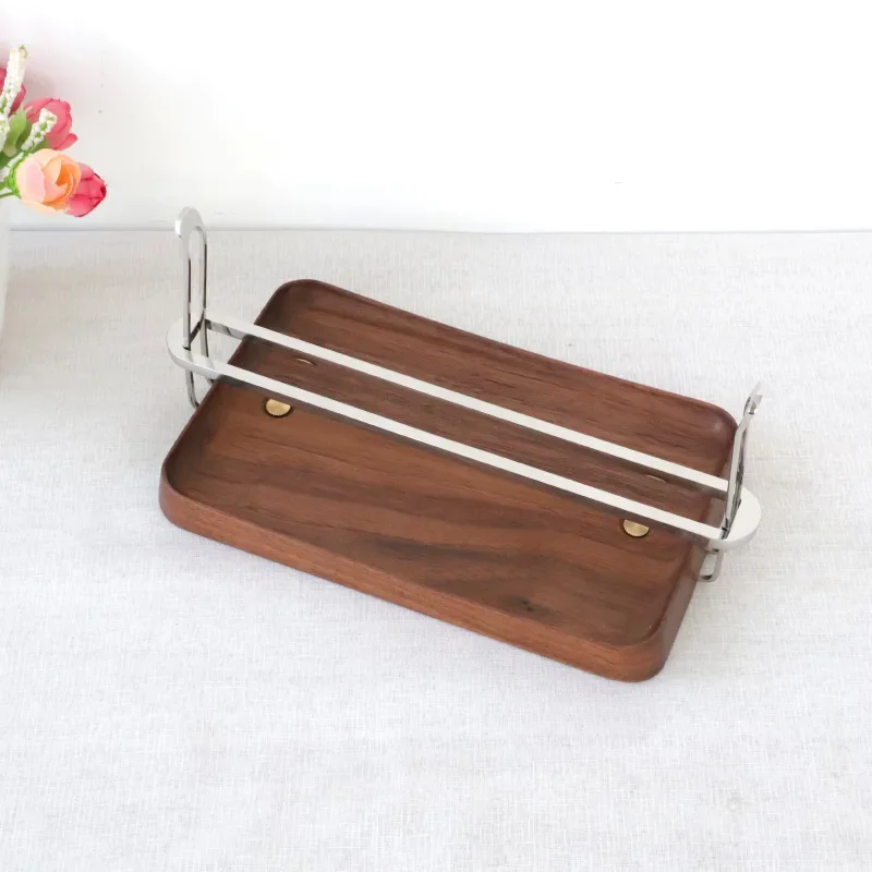 

Wooden Tissue Holder Desktop Restaurant Storage Rack Tissue Holder