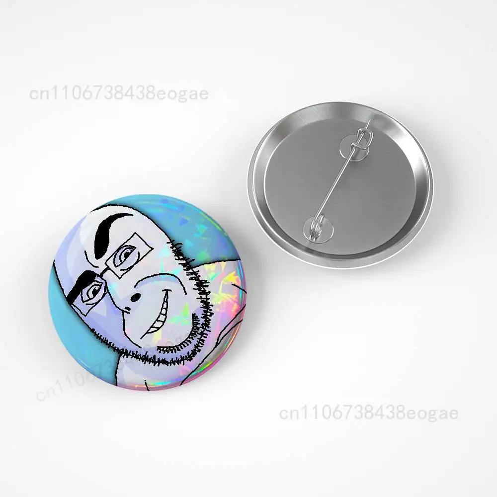 Emojis Wojak Soyjak Its Over Badges 25 32 44 58 75 mm Round Cosplay Pin Bag Decor Fans Collect Friends Gifts Brooch Souvenir