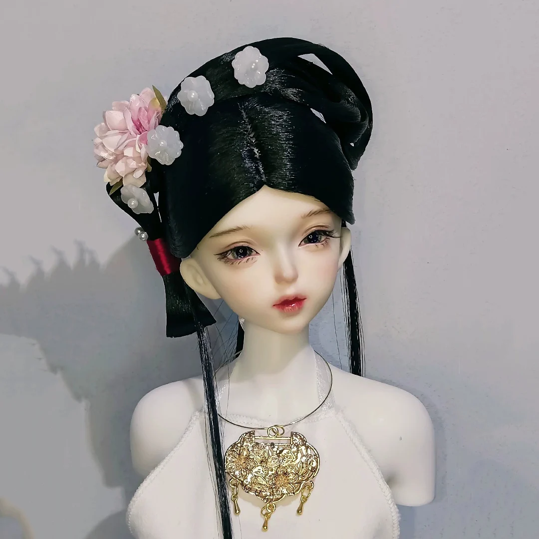 1/6 1/4 1/3 Schaal BJD Pop Pruiken Oude Kostuum Hanfu Vintage Lang Haar Fee Pruik Voor YOSD MSD SD13 Meisje SSDF Accessoires A1788