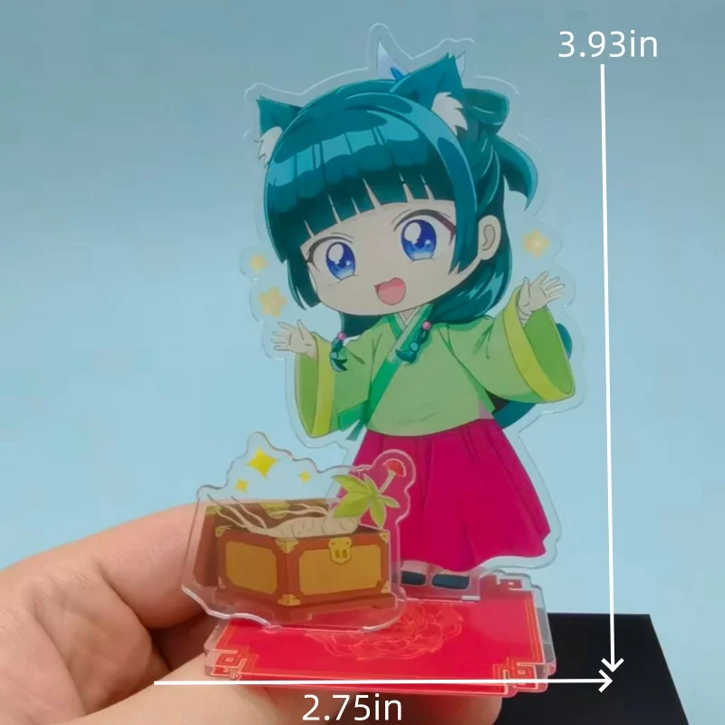 Anime The Apothecary Diaries Maomao Q Version Cat Ears Acrylic Stand With Ginseng Accessory Desktop Decor Ornament Props Gift