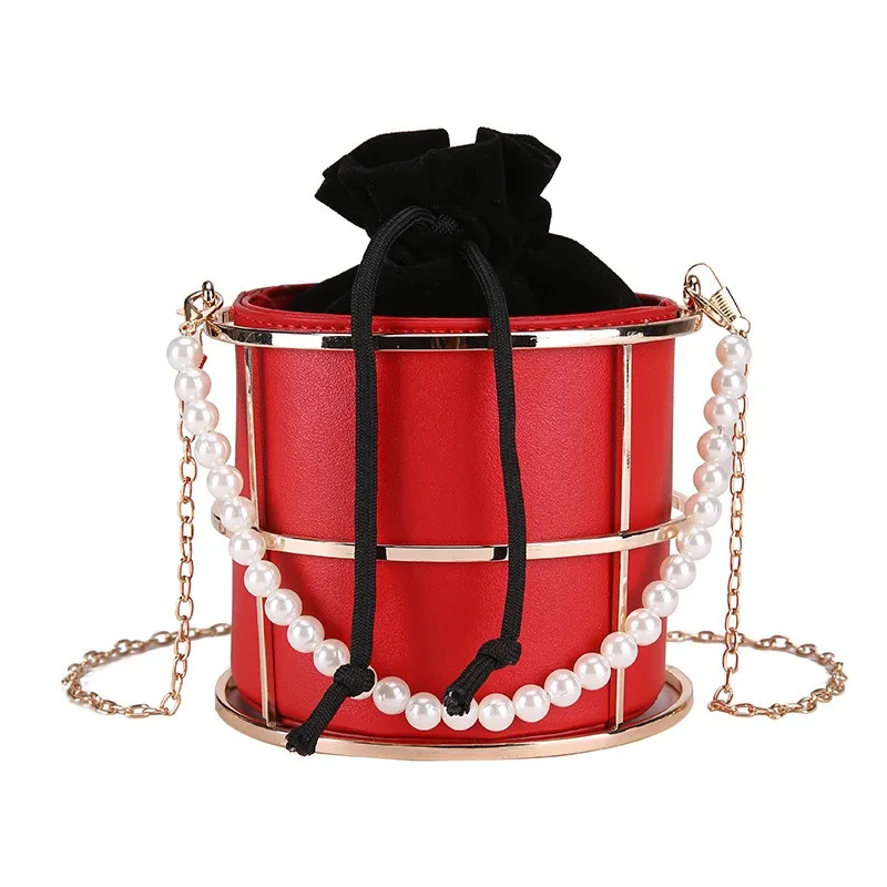 

Luxury Pearl Women's Handbag Fashion Metal Crossbody Bag Large Capacity Evening Wallet Wedding Purse Stylish Clutch