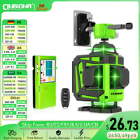 Clubiona 16/12 Lines Laser Level green line Self-leveling 360 Horizontal And Vertical Super Powerful green Beam Laser Level