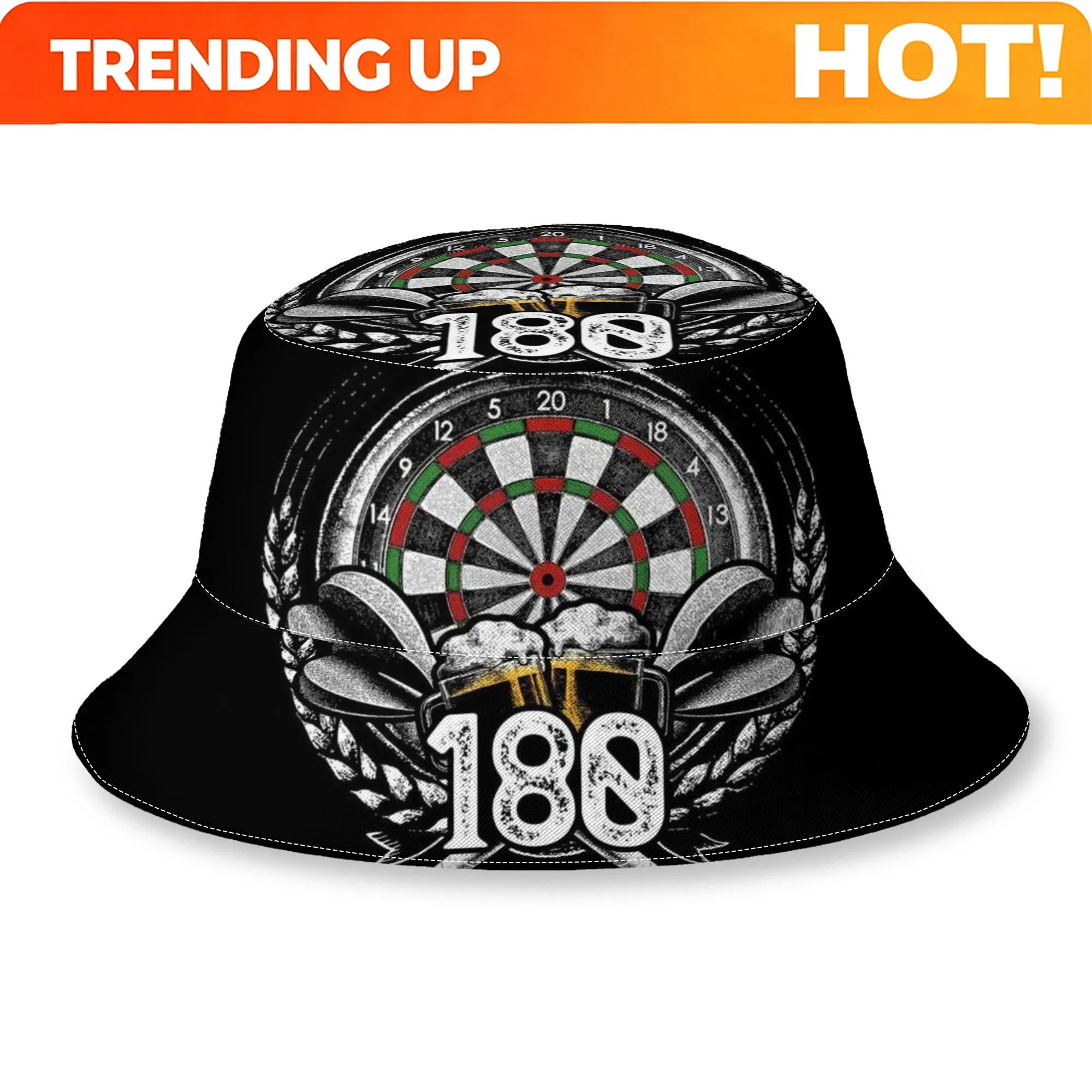 Customization 1pc Good-Looking Classy Invincible Darts Bucket Hat Outdoor Hats Bucket Hats For Men Women Creative