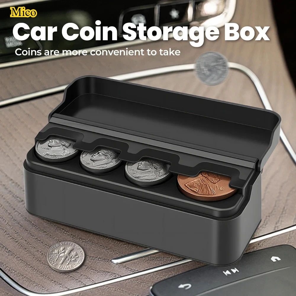 

Dual-Purpose Coin Storage Box, Creative Small Change Organizer, Portable Money Holder Case for Car & Home
