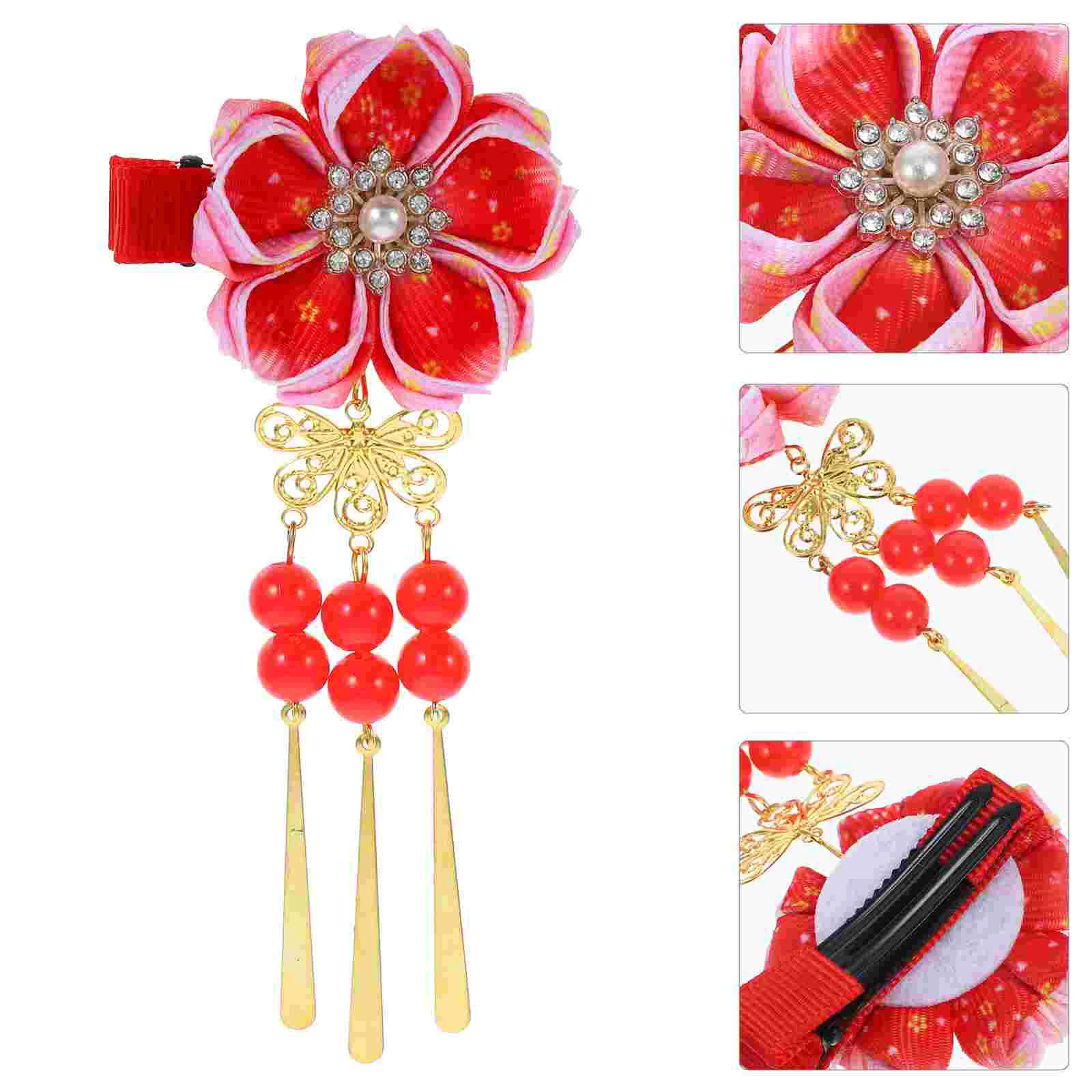 Bridesmaid Hair Accessories Ribbon Women Barrette Christmas Barrettes Miss Girl