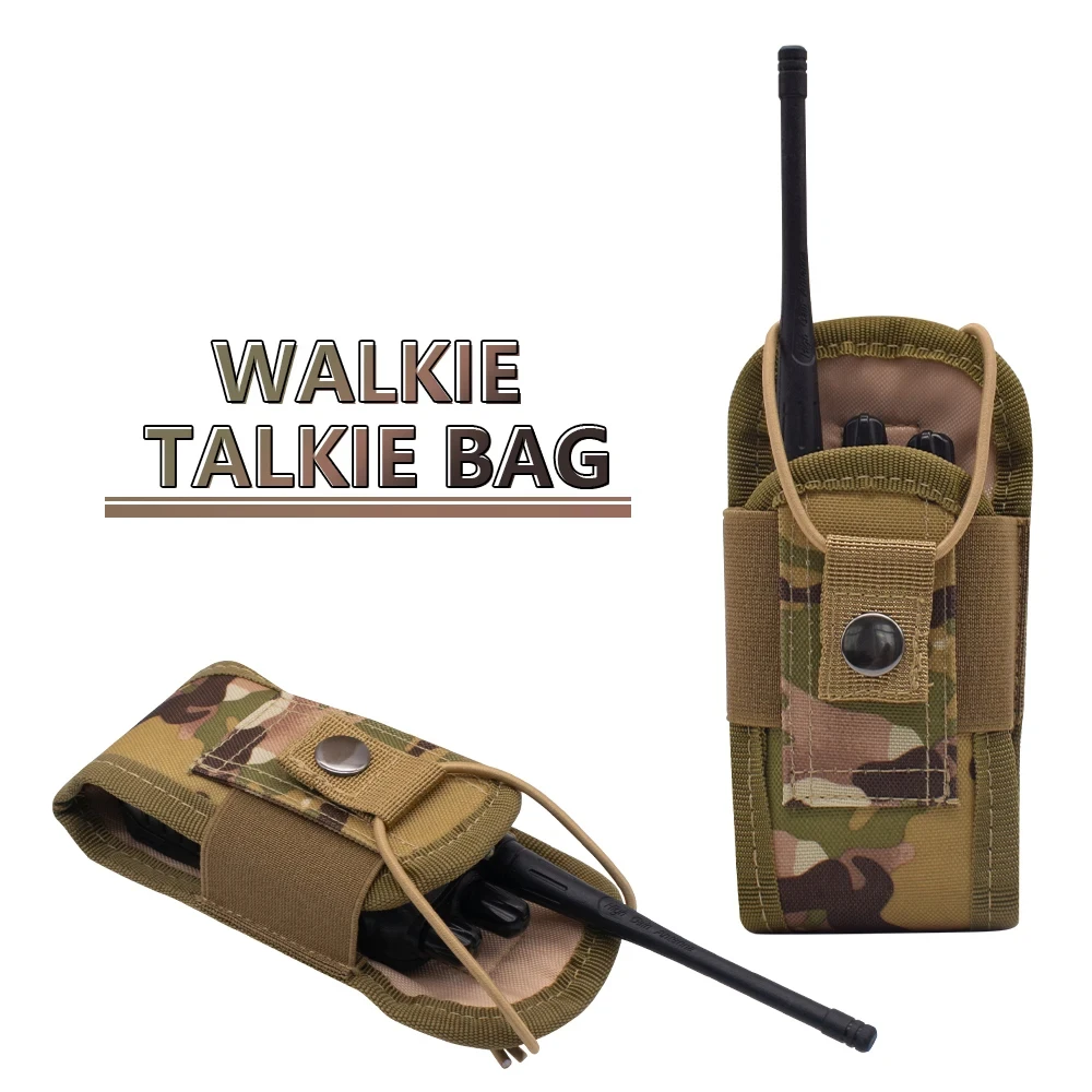 

Molle Radio Walkie Talkie Сумка Поясная Сумка Держатель Карман Портативная Кобура Для Переноски Сумка для Охоты Кемпинг Оптовая Продажа