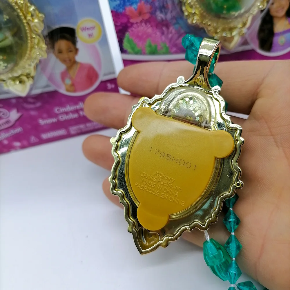 Disney Princess Little Kingdom Jewelry Collection Cinderella Ariel Necklace Pendant Gifts Toy Model Anime Collect Ornaments