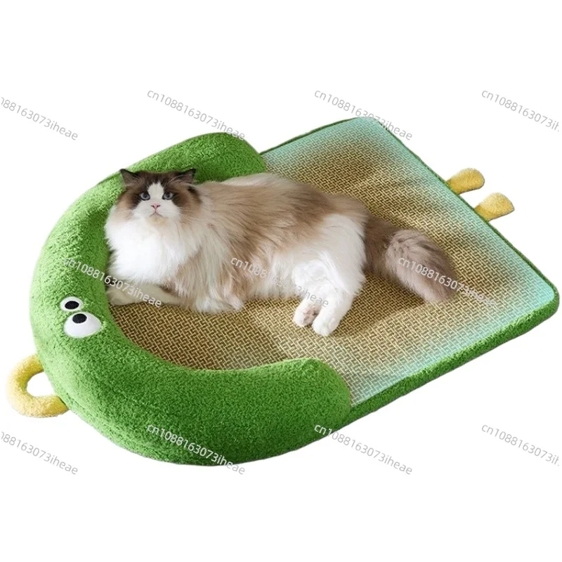 Eco-friendly Rattan Cooler Cat Scratch New Cool Pet Mat Summer Cool Pet Mat Removable Washable Cat And Dog Mat