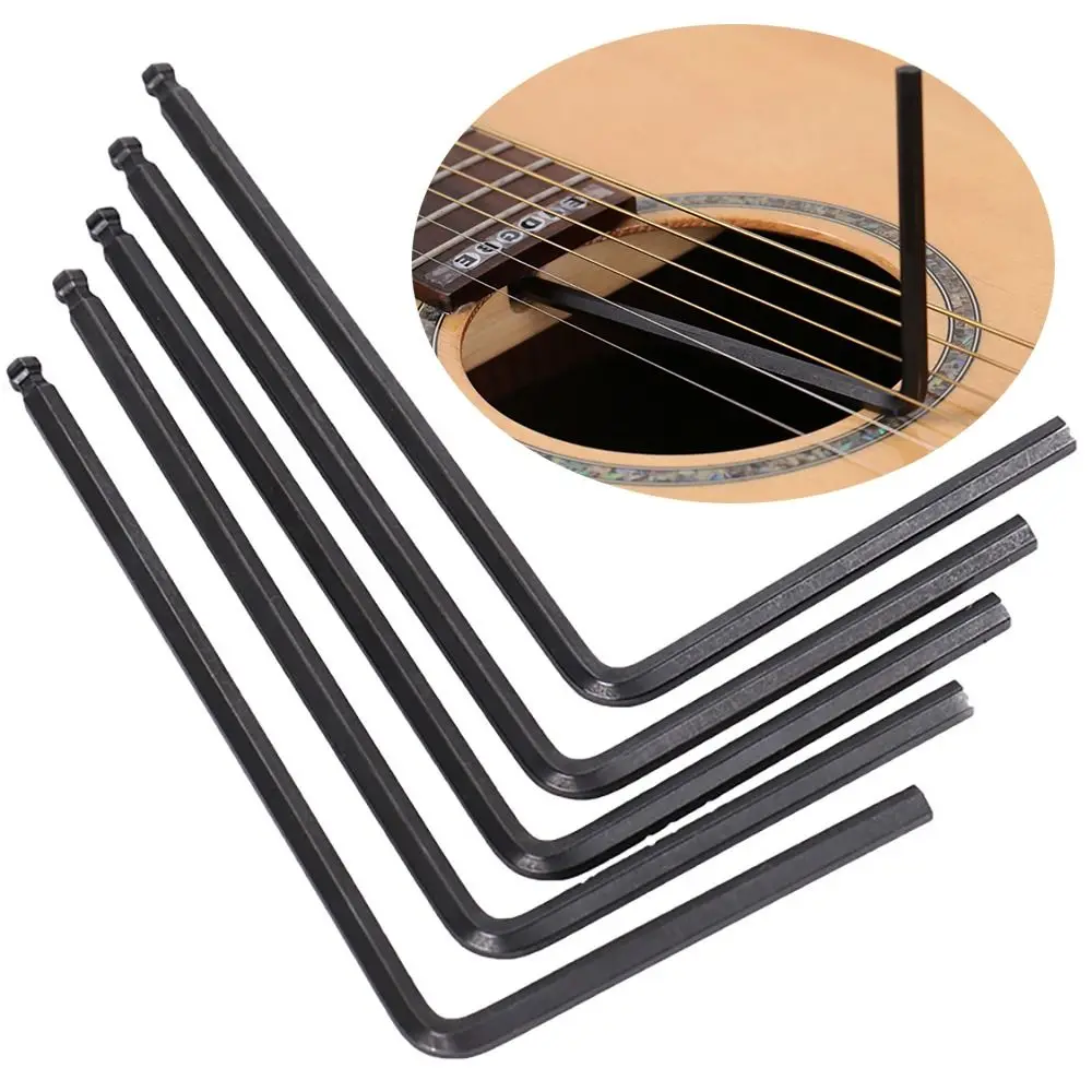 Durable Metal Guitar Wrench Bending Tuning Tool 4mm 5mm Guitar Hex Wrench for Guitar Guitar Neck Wrench