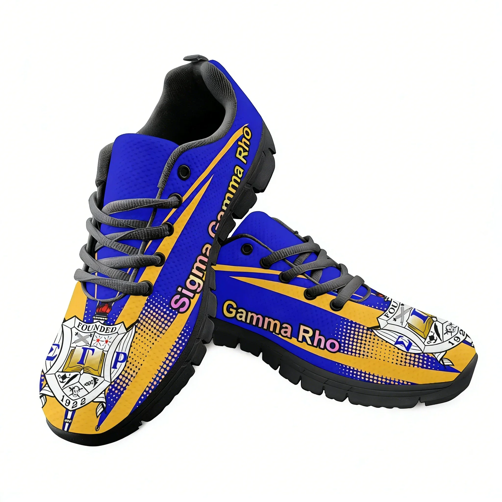 Lace-up Mesh Men Casual Shoes Sigma Gamma Rho Poddles Printed Women Lightweight Comfortable Walking Sneakers