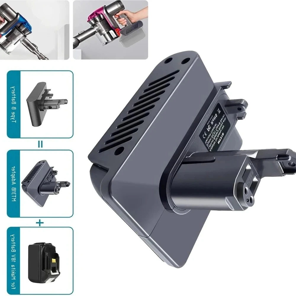 for Dyson DC31 Type B Battery Adapter for Makita 18V Battery to Type B DC35 DC34 DC56 Handheld Vacuum [Not fit Type A] MT31B