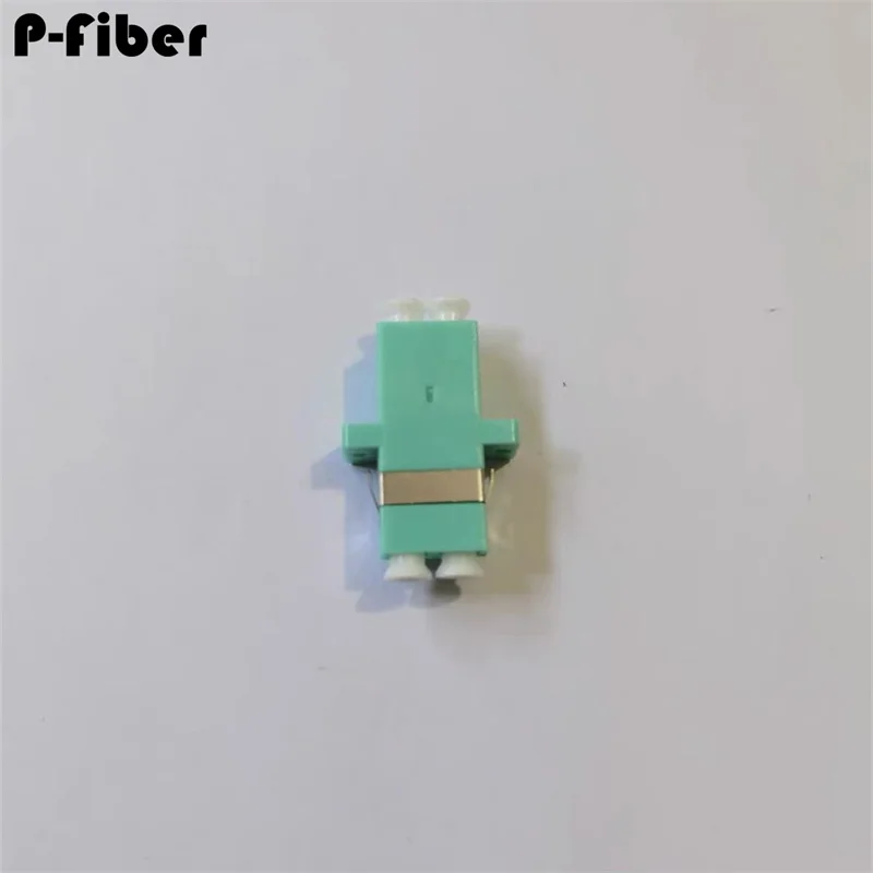 10pcs LC adapter duplex flange blue green optical fiber coupler LC/APC aqua ftth MM OM3 fiber optic P-FIBER