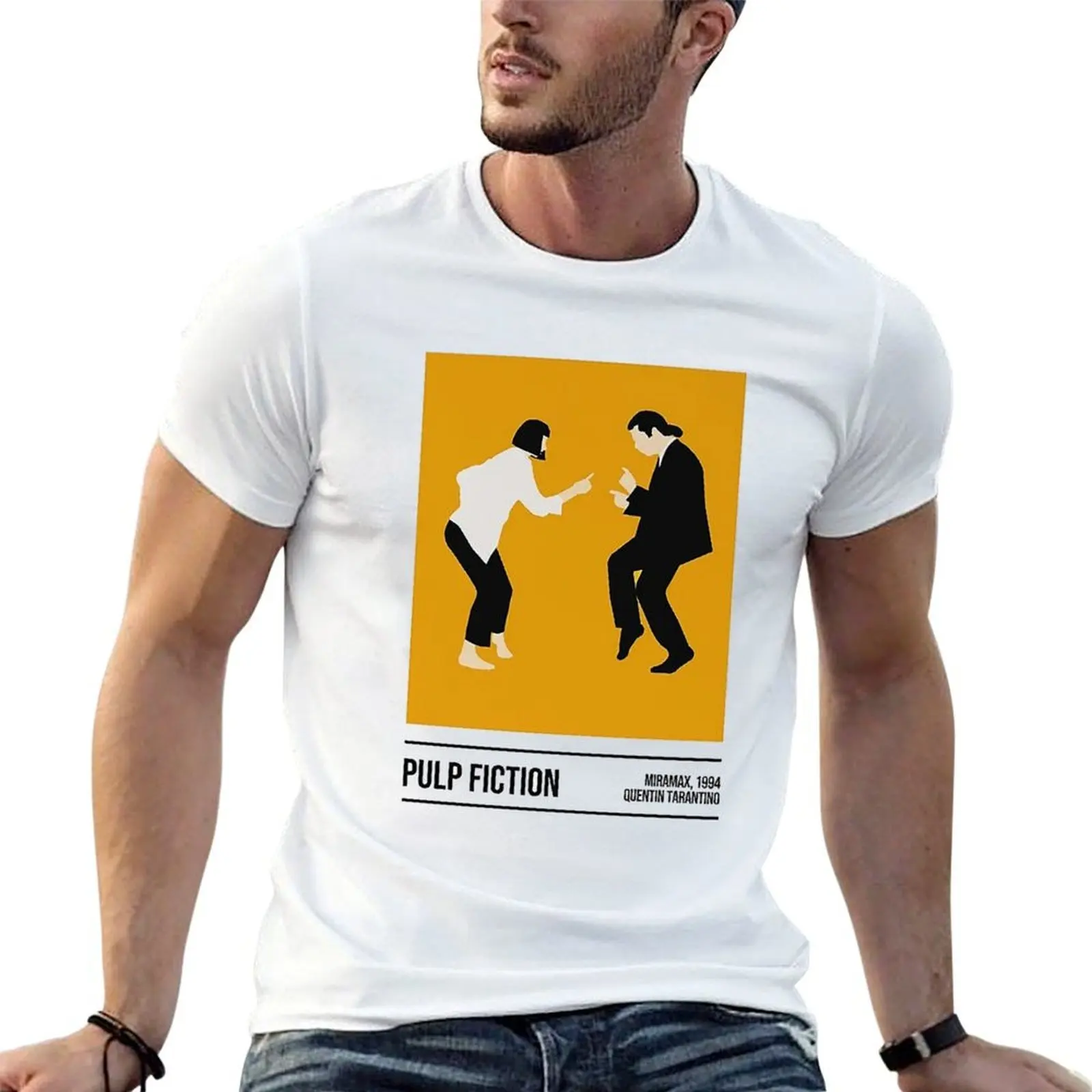 

quentin tarrantino dance T-Shirt man t shirt cotton man t shirt heavy cotton t shirt man plain T-shirt