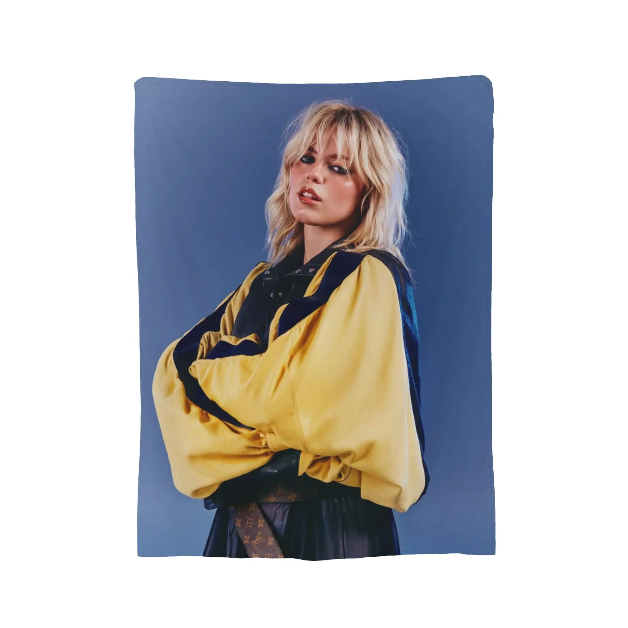 Renee rap cantor fãs de música cobertores super macio flanela cura presente lance cobertor de pelúcia colcha fina