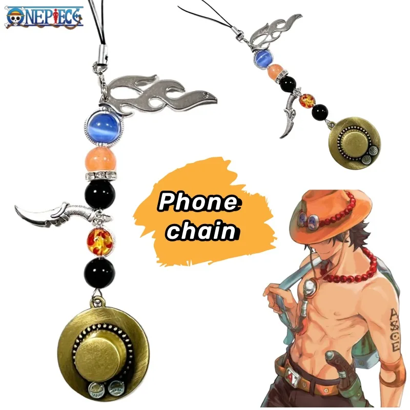 

Новый цельный Ace, двумерная периферия аниме, креативный мультяшный ретро-брелок, цепочка для мобильного телефона, декоративная подвесная цепочка