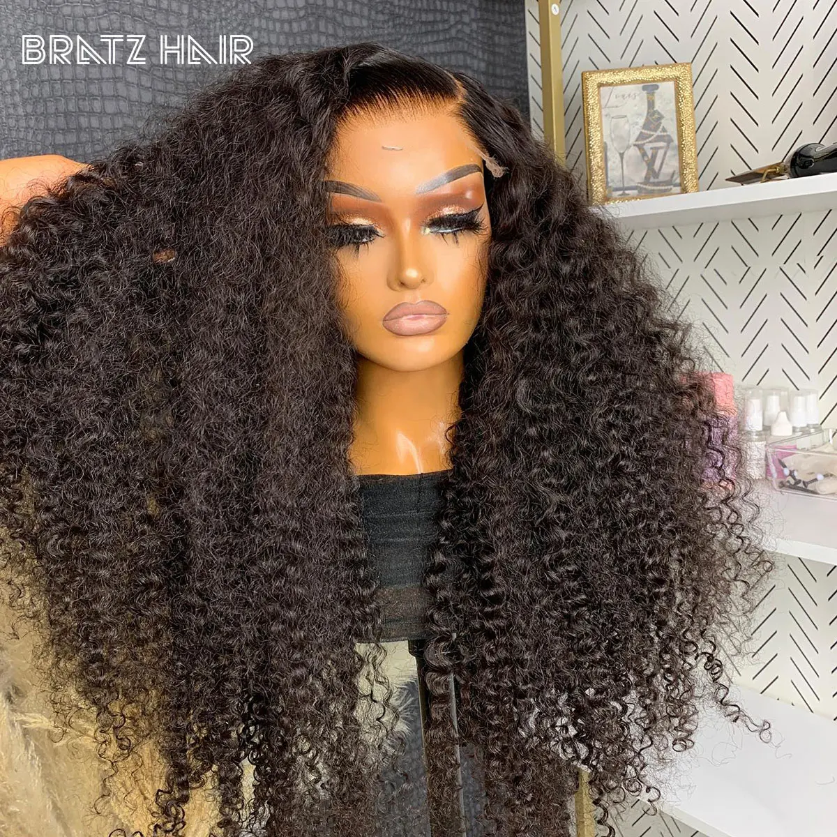 

300 Density Thick Jerry Curly Wig 13x6 Transparent Lace Front Wig 13x4 Deep Wave Lace Frontal Wigs for Women 4x4 5x5 Closure Wig