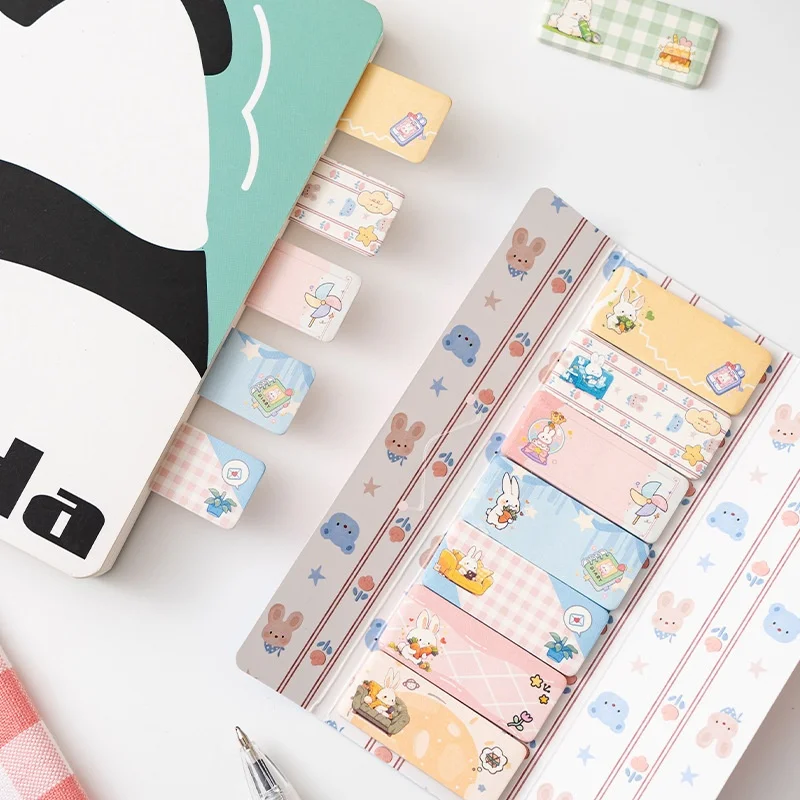 24pcs/lot Kawaii Cat Dog Rabbit Panda Animal Index Memo Pad Cute N Times Stationery Label Notepad Bookmark Post School Supplies