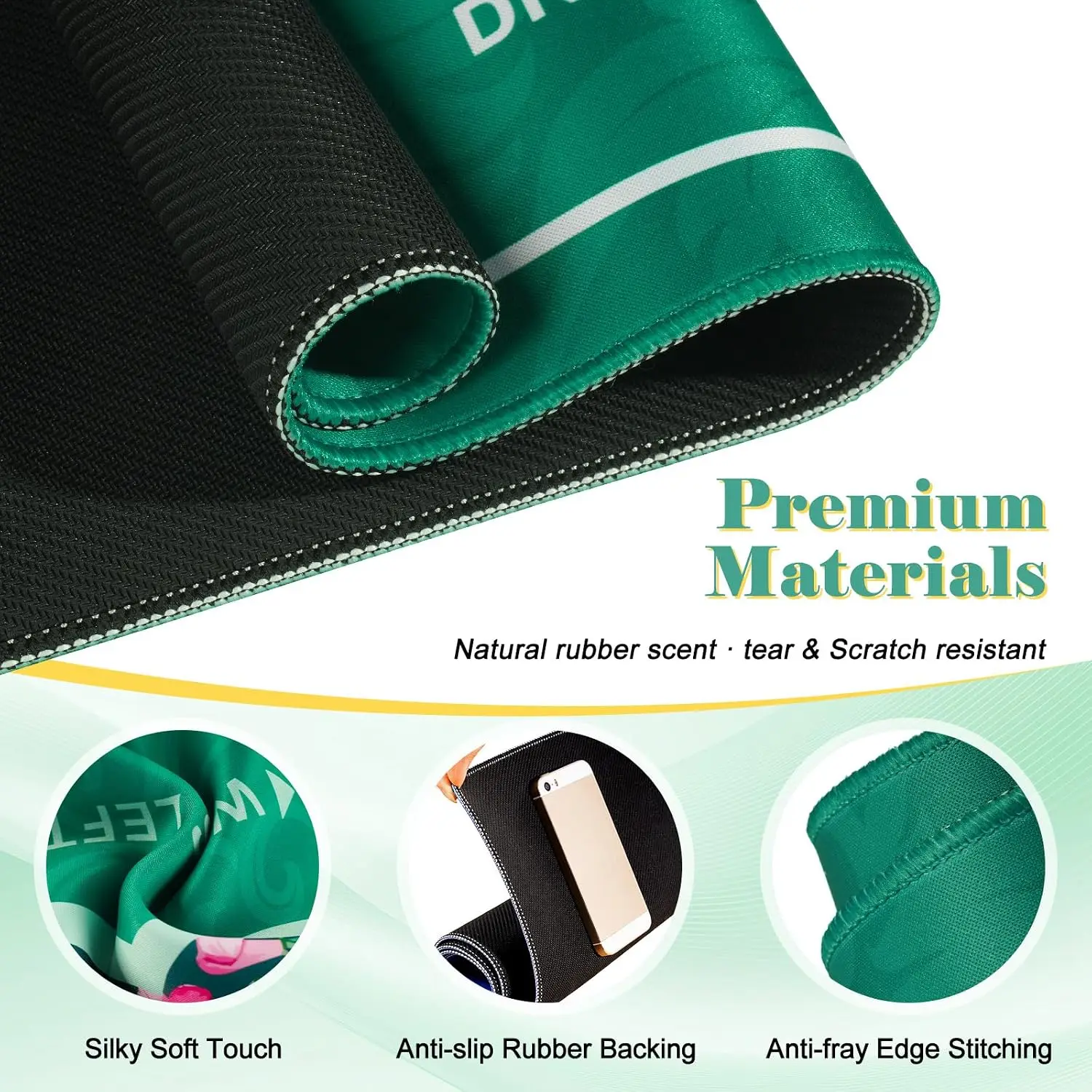 80cm Mahjong American Rule Soft Surface Easy‑to‑Clean Deformation‑Resistant Mahjong Mat for Table Poker Board Games