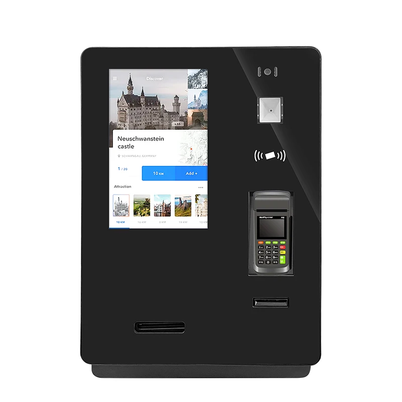 Hotel 15.6 Inch Payment Self Food Ordering Self Check in Service Touch Screen Kiosk