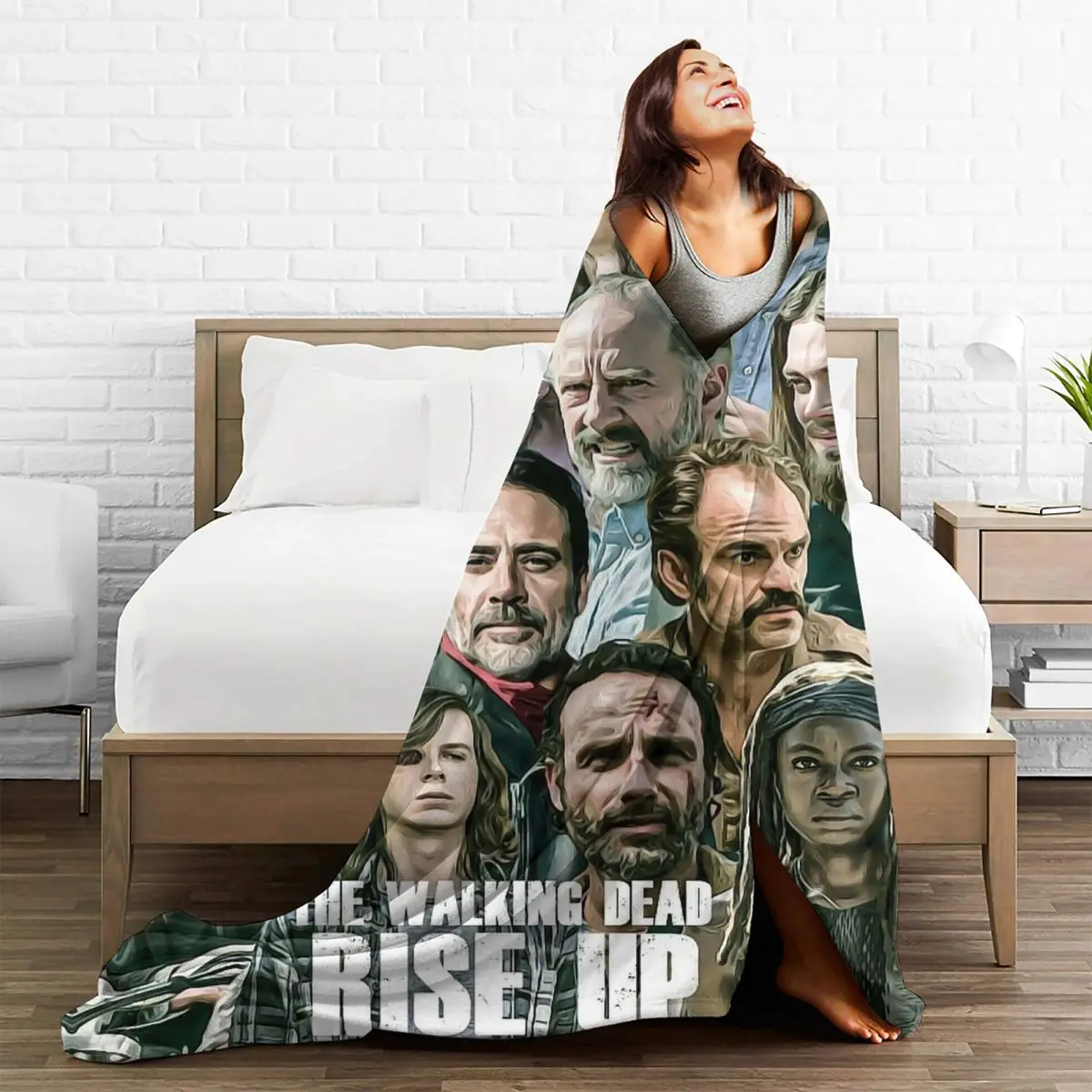 The Walking Dead Horror Movie Blanket Fleece Violence Rick Grimes Daryl Dixon Soft Throw Blankets for Bedroom Sofa Bedroom Quilt - view 3