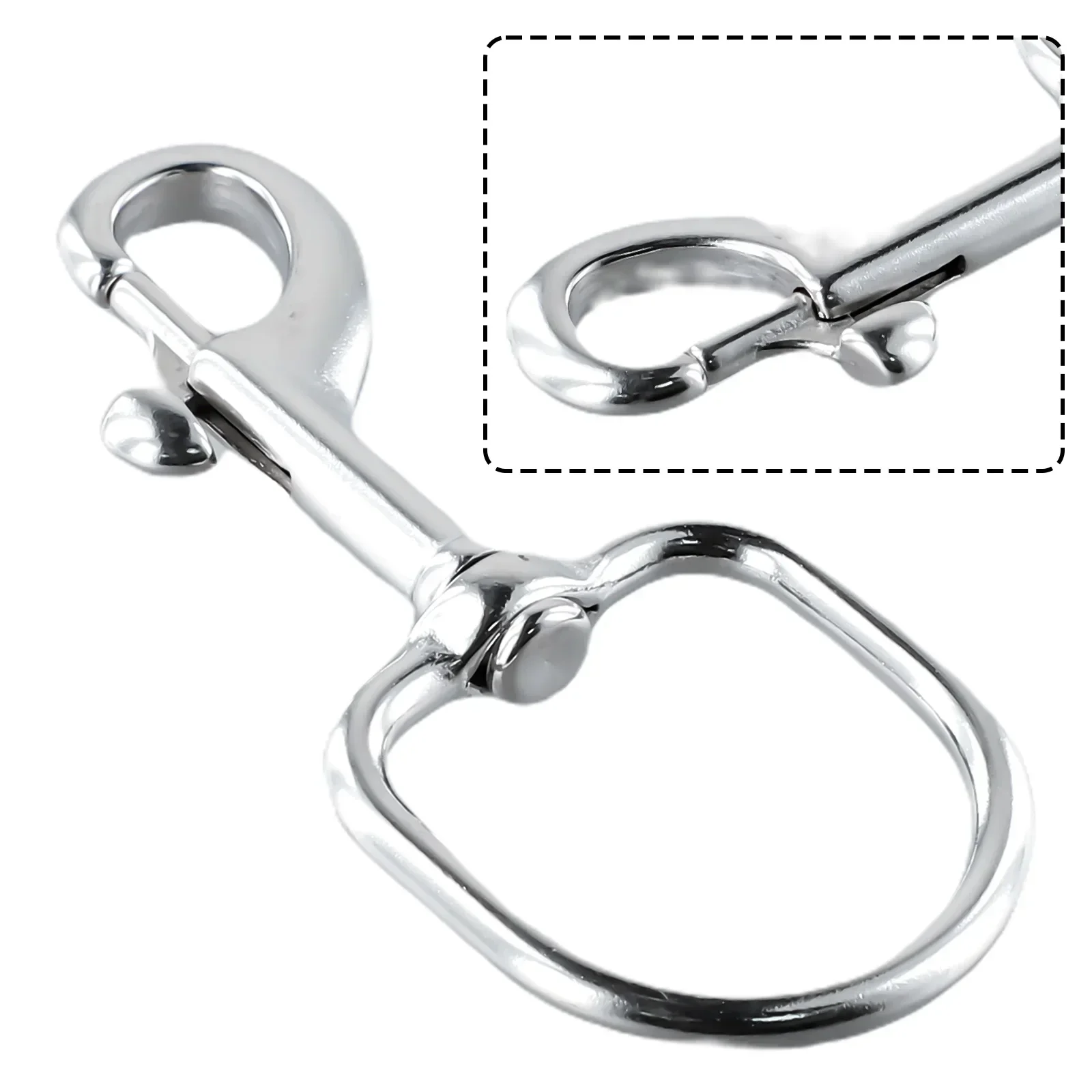 Swivel Eye Bolt Snap Spring Hook for Scuba Diving Keyring Flag, Made of 316 Stainless Steel, Long lasting and Reliable