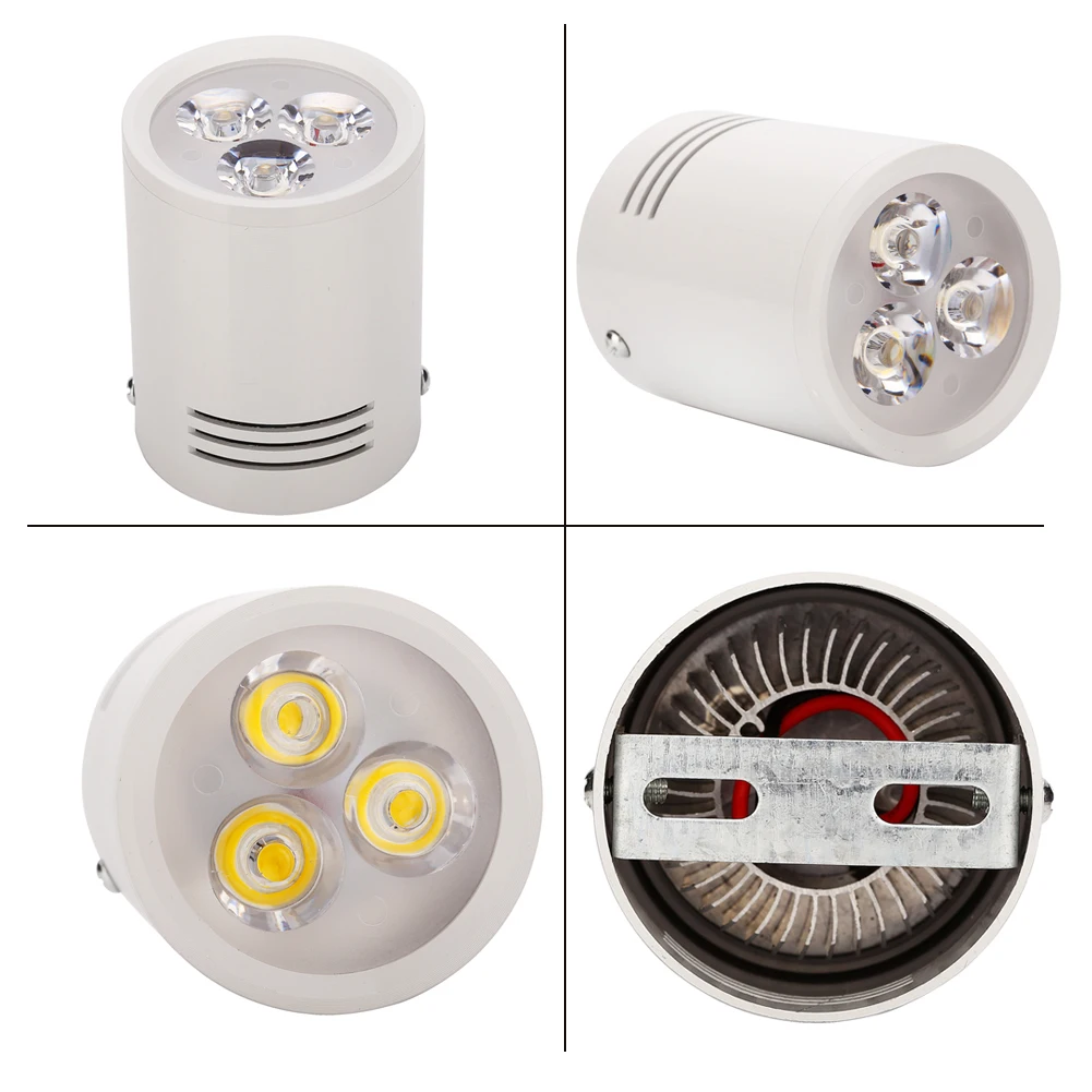 LEDSONLINE LED Downlight 3W mini 5W 7W 12W Round Surface Mounted Ceiling Lamps Spot Light White Black Pure Nature Warm white
