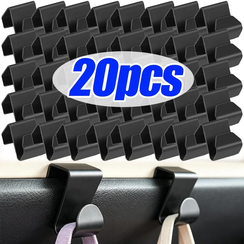 Car Hooks Hidden Glove Box Hanger Black Plastic Bag Purse Storage Accessories Automotive Interior Organizer Space Saving Holder