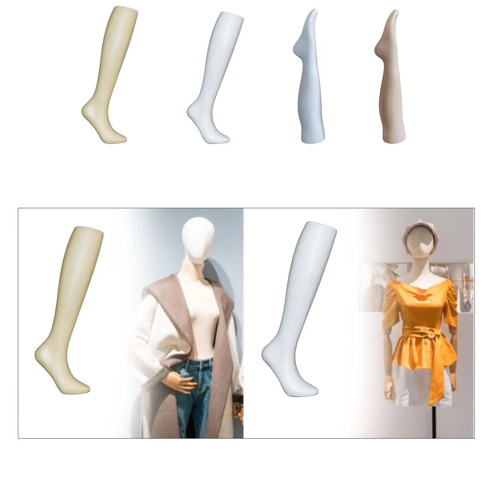 Female Mannequin Leg Stockings Display Model Manikin Stockings Display Stand for Shops Retail Store Commercial Use Showcase