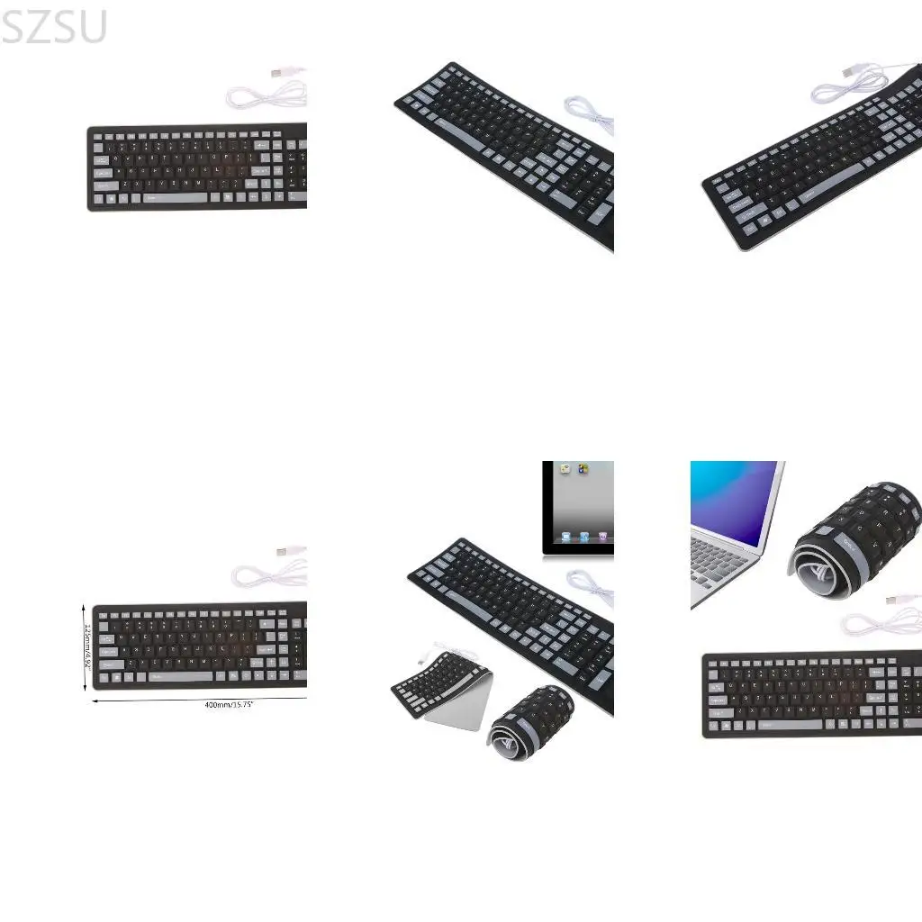 

Ключи SZSU 103 USB Гибкая игровая клавиатура планшет складываемой клавиатуру для компьютера ноутбук