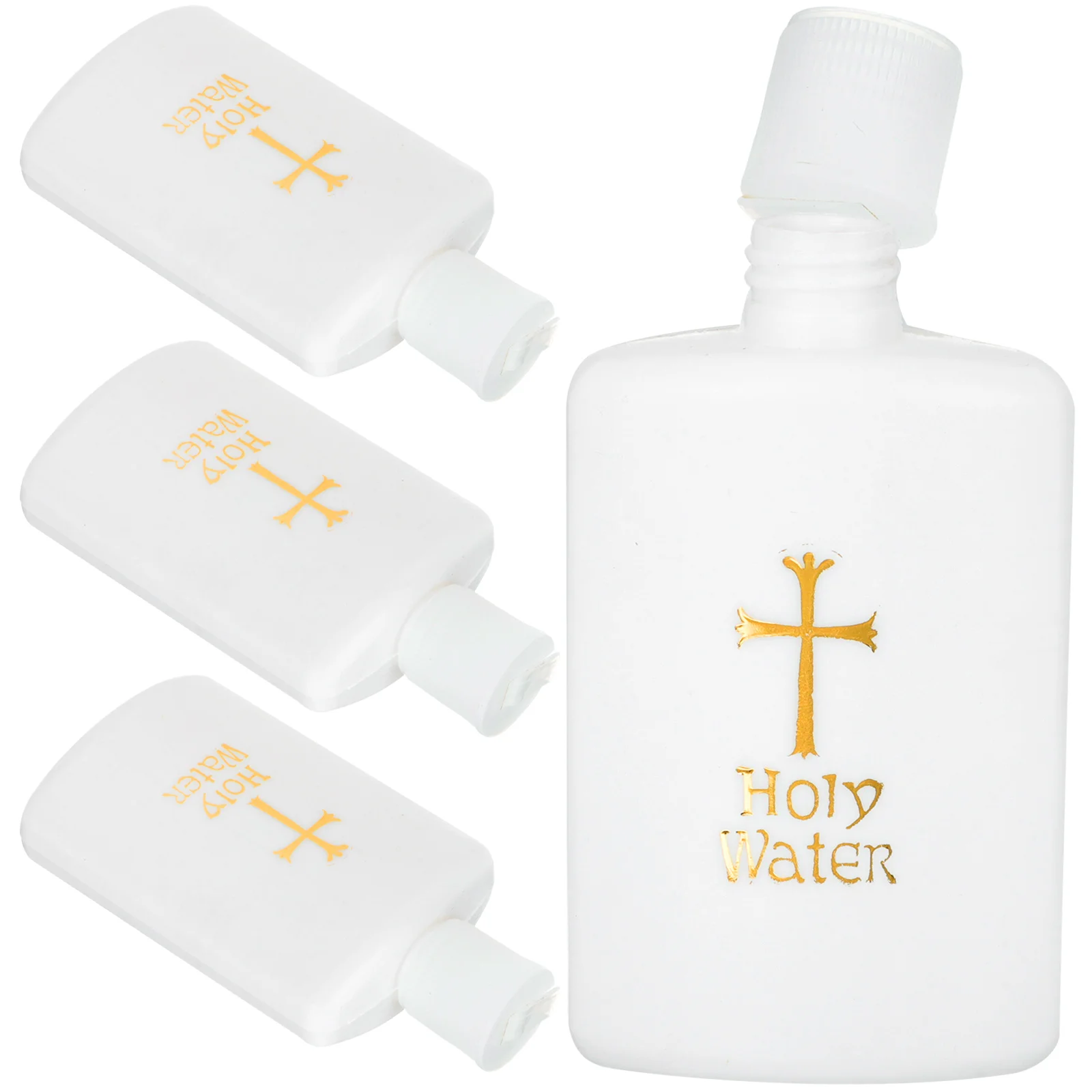 4 Pcs Holy Water Bottle Travel Empty Bottles for Decoration Pe Catholic Plastic Little Decorative Font Small