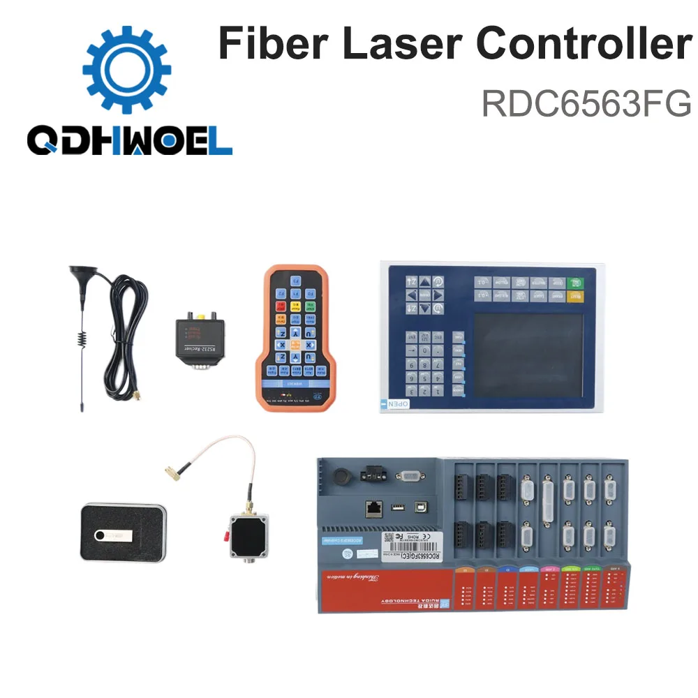 Fiber Laser Controller Ruida RDC6563FG Auto-calibration Three Axis Control for 1064nm Fiber Cutting Machine