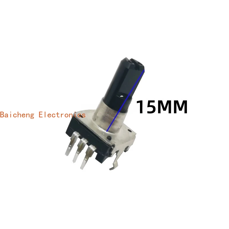 10PCS EC12 Rotating 360 ° Encoder Audio Encoding Switch 24 Position Without Switch 3-Foot Handle Shaft Length 15MM