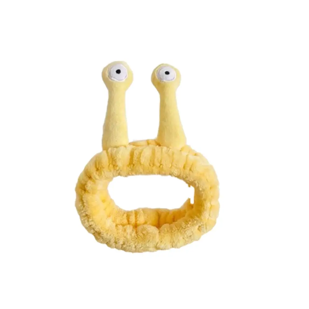

Sweet Cartoon Snail Headband Elastic Flannel Plush Hairband Headband Non-slip Hair Hoop Student