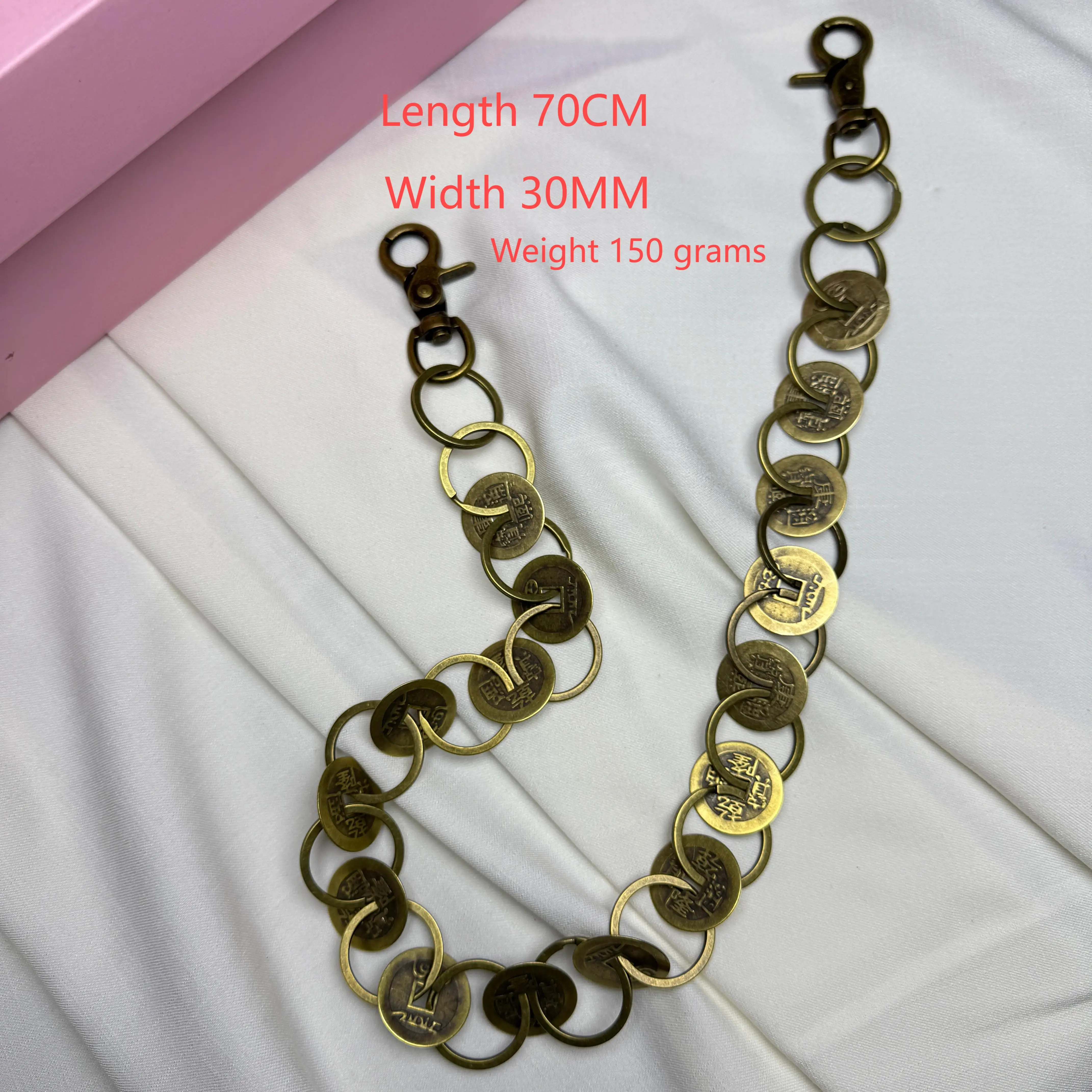 Original debut hip-hop punk style pants chain, personalized safety buckle design, necklace, trendy couple accessories