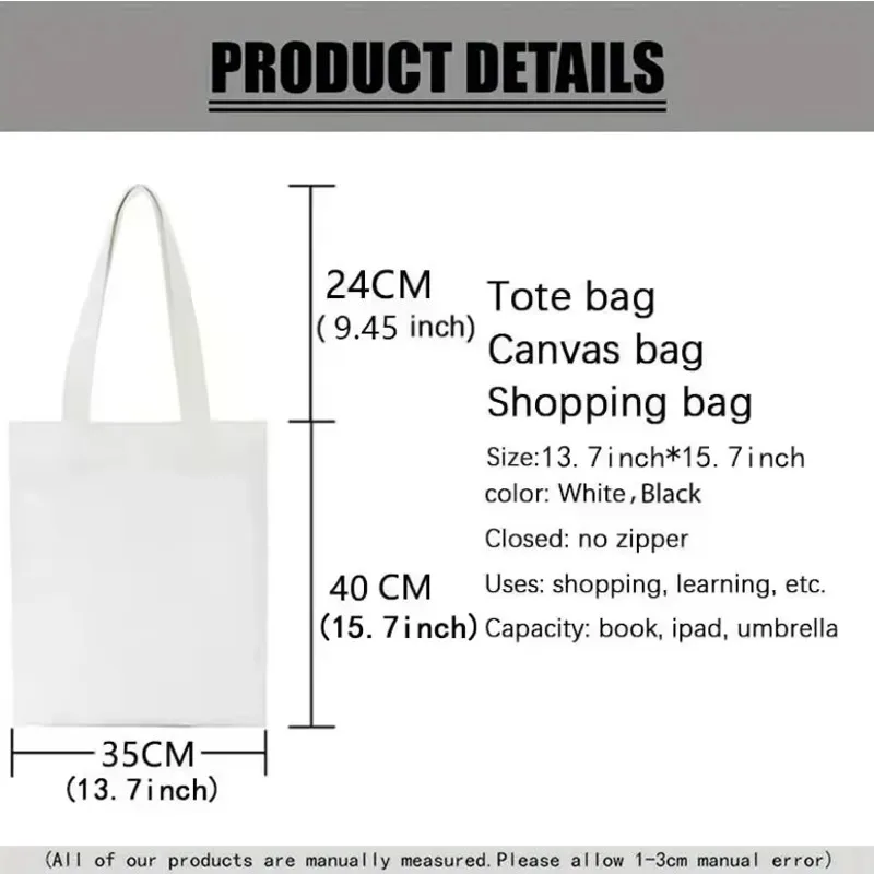 Adorable Kitten Illustration Canvas Tote Lightweight Casual Shoulder Bag For Weekend Pet Shop Visits And Animal Rescue Events