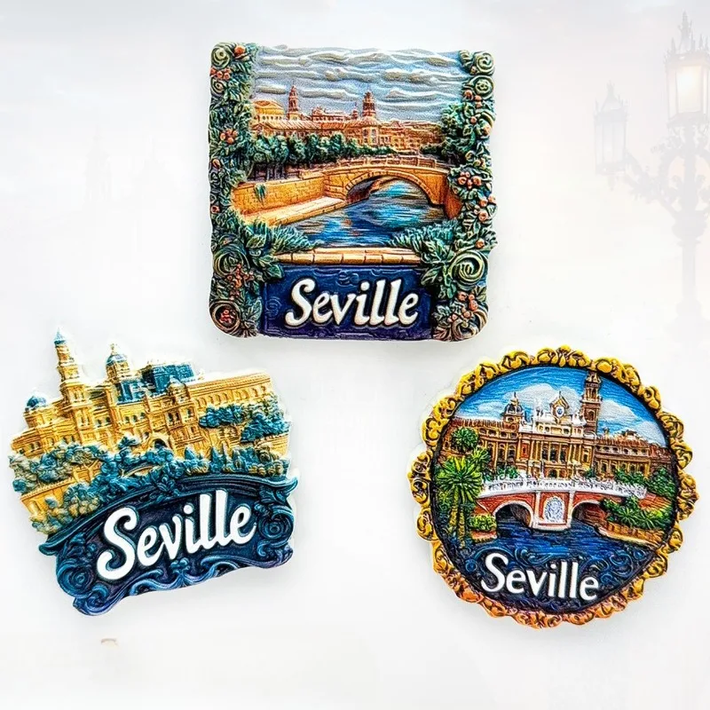 Spain Refrigerator Stickers Granada Travel Souvenirs Palace of the Alhambra Sevilla Fridge Magnets Home Decor Wedding Gifts